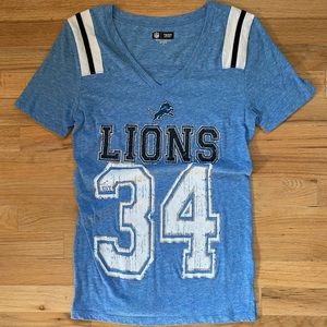 Women’s NFL team apparel Detroit Lions #34 T-shirt.